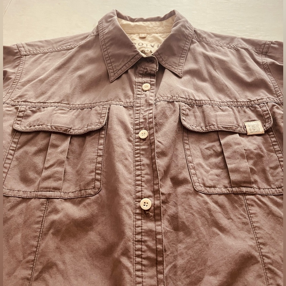 French Poivre Blanc Brown Hiking Walking Shirt.